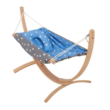 Wooden Baby Hammock with Mattress Cradle