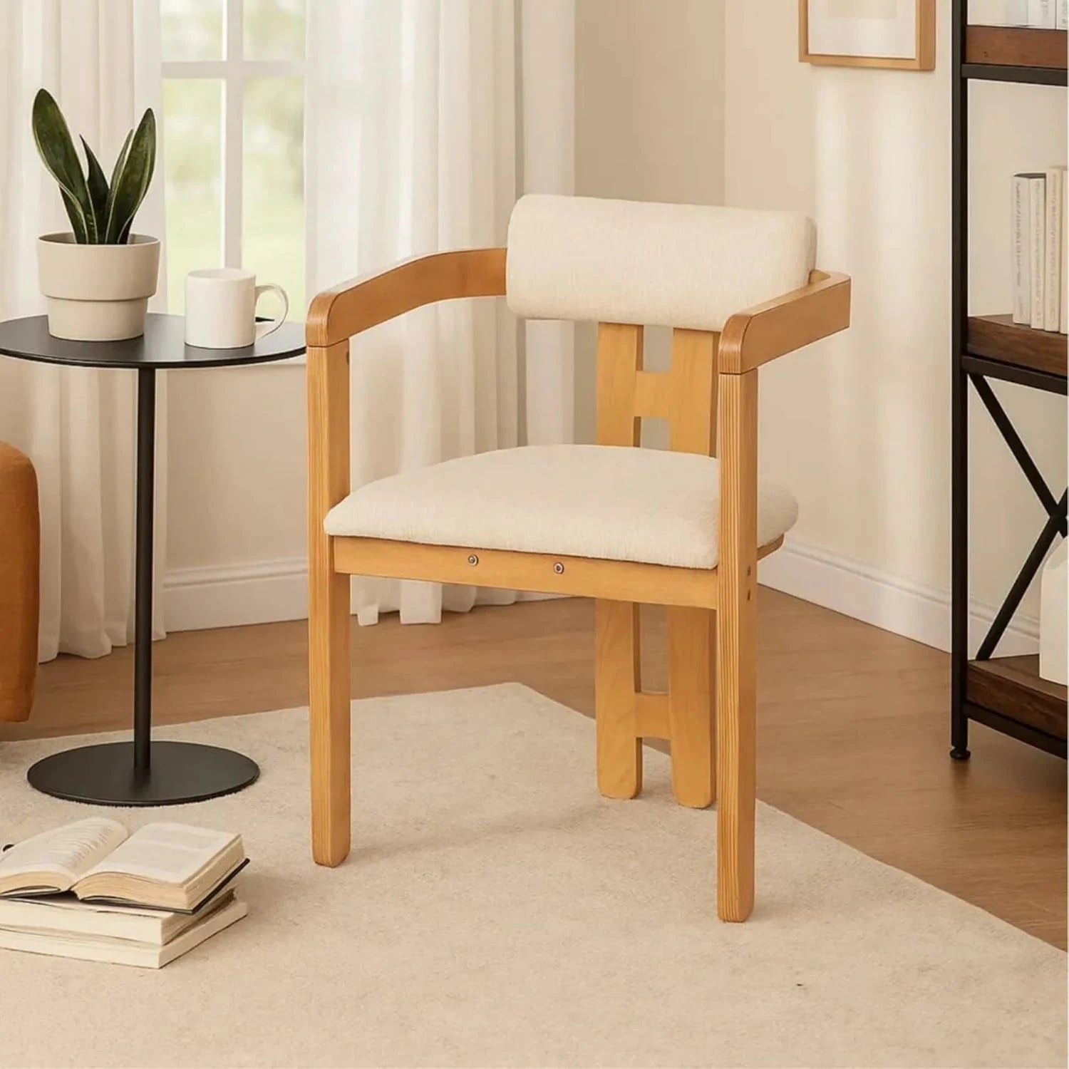 Scandinavian Design Chair Set (2 Pcs) | Comfortable Upholstered Seat, Beech Wood Frame | 71x57cm