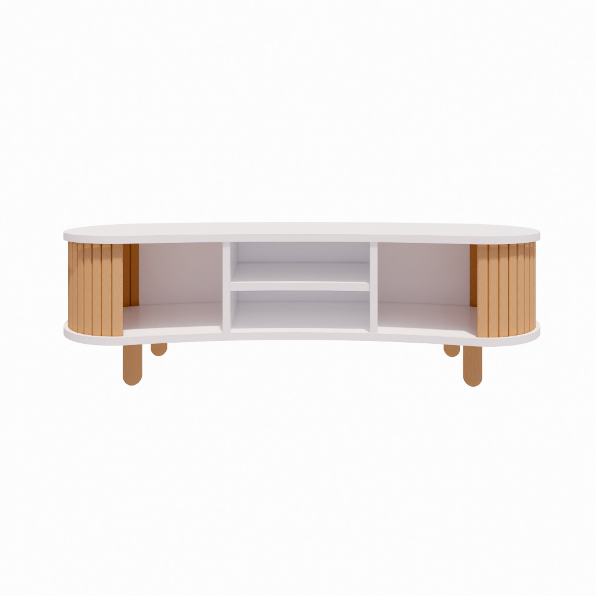 Tokyo Modern Boho TV Stand | 120x44cm Premium MDF & Beech Wood Media Console