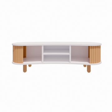 Tokyo Modern Boho TV Stand | 120x44cm Premium MDF & Beech Wood Media Console
