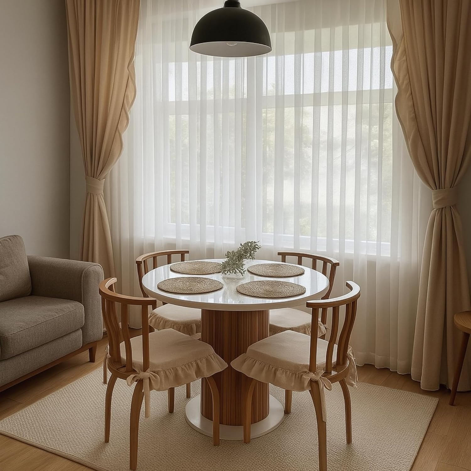 Italian Bohemian Chair Set (2pcs) | Laminated Beech Wood, 78cm Height, Modern & Sturdy Dining Chair