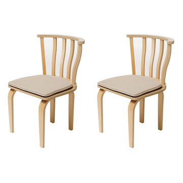Italienisches Bohemian-Stuhlset (2-stück) | Laminiertes Buchenholz, 78 cm hoch, moderner und stabiler Esszimmerstuhl
