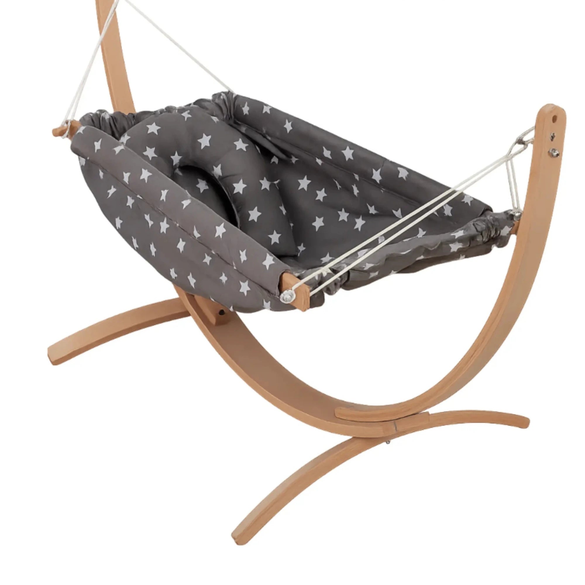Wooden Baby Hammock with Mattress Cradle