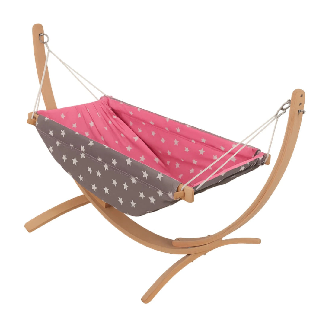 Wooden Baby Hammock with Mattress Cradle