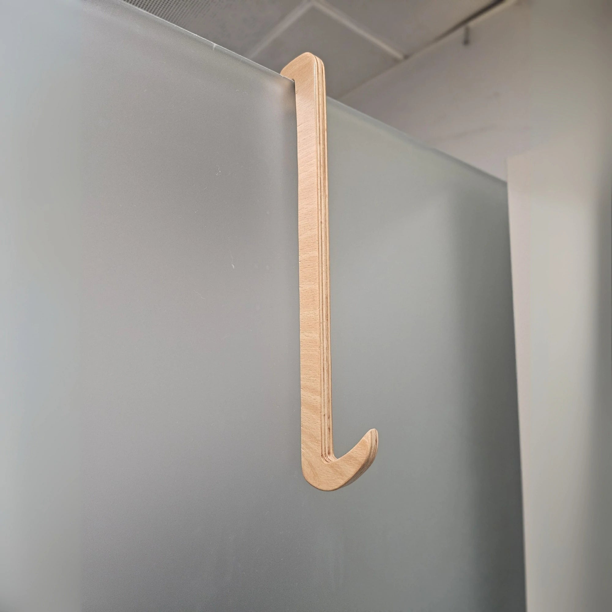 Solid Beech Wood Over the Door Towel Hook | Minimalist Wooden Hanger for Bathroom & Closet | Single & Double Hook Options