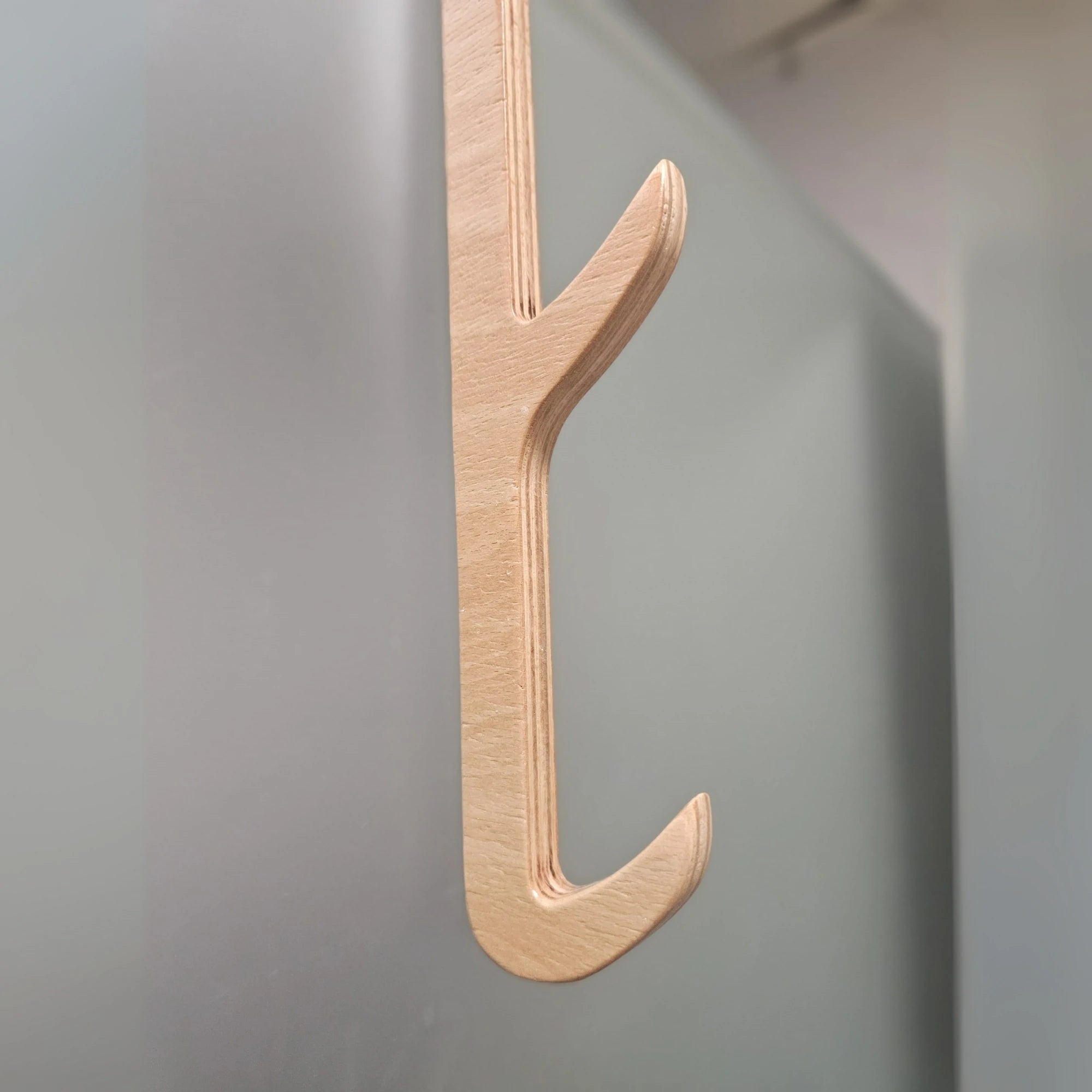 Solid Beech Wood Over the Door Towel Hook | Minimalist Wooden Hanger for Bathroom & Closet | Single & Double Hook Options